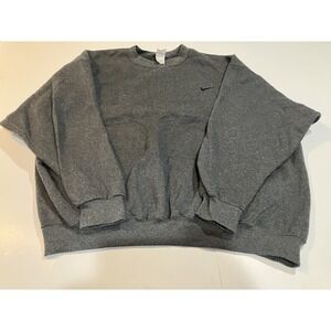 VTG Nike Y2K Baggy Crewneck Sweatshirt Gray Mens XXL Pullover  Swoosh